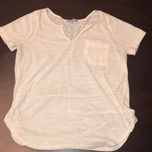 A cute and comfortable beige V neck